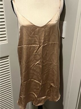Merritt Charles Silk Slip in Champagne-Taupe